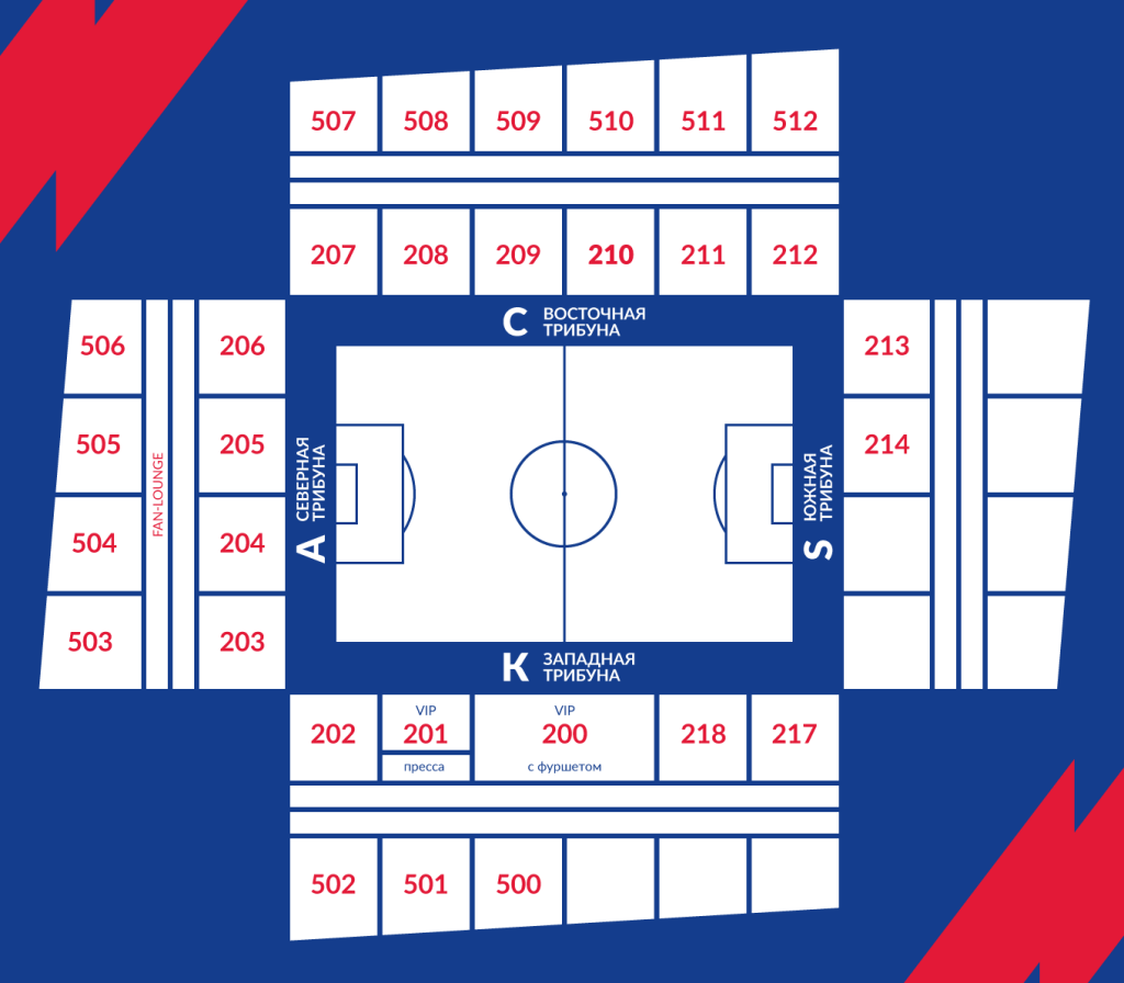Стадион спартак москва схема трибун с местами